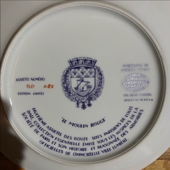 Darceaux-limoge MOULIN ROUGE COLLECTIBLE PLATE - Picture 3 of 4